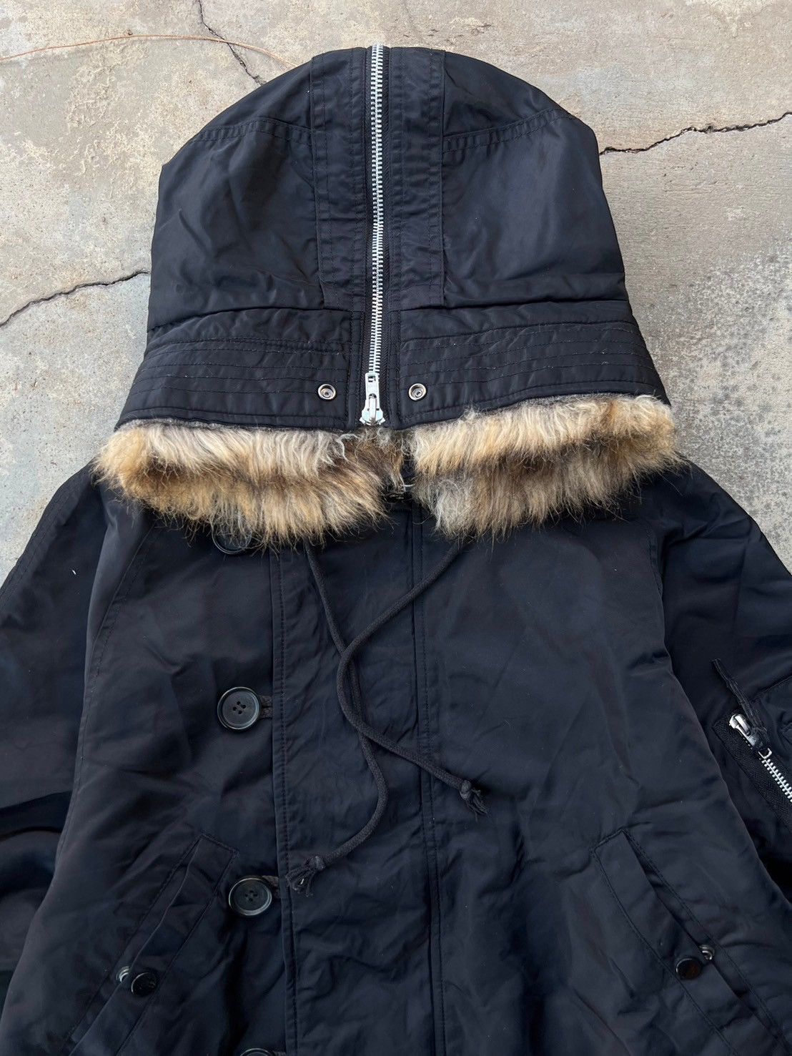 Vintage Vintage Flight Jacket Bombers Fur Hoodies Size US S / EU 44-46 / 1 - 6 Thumbnail