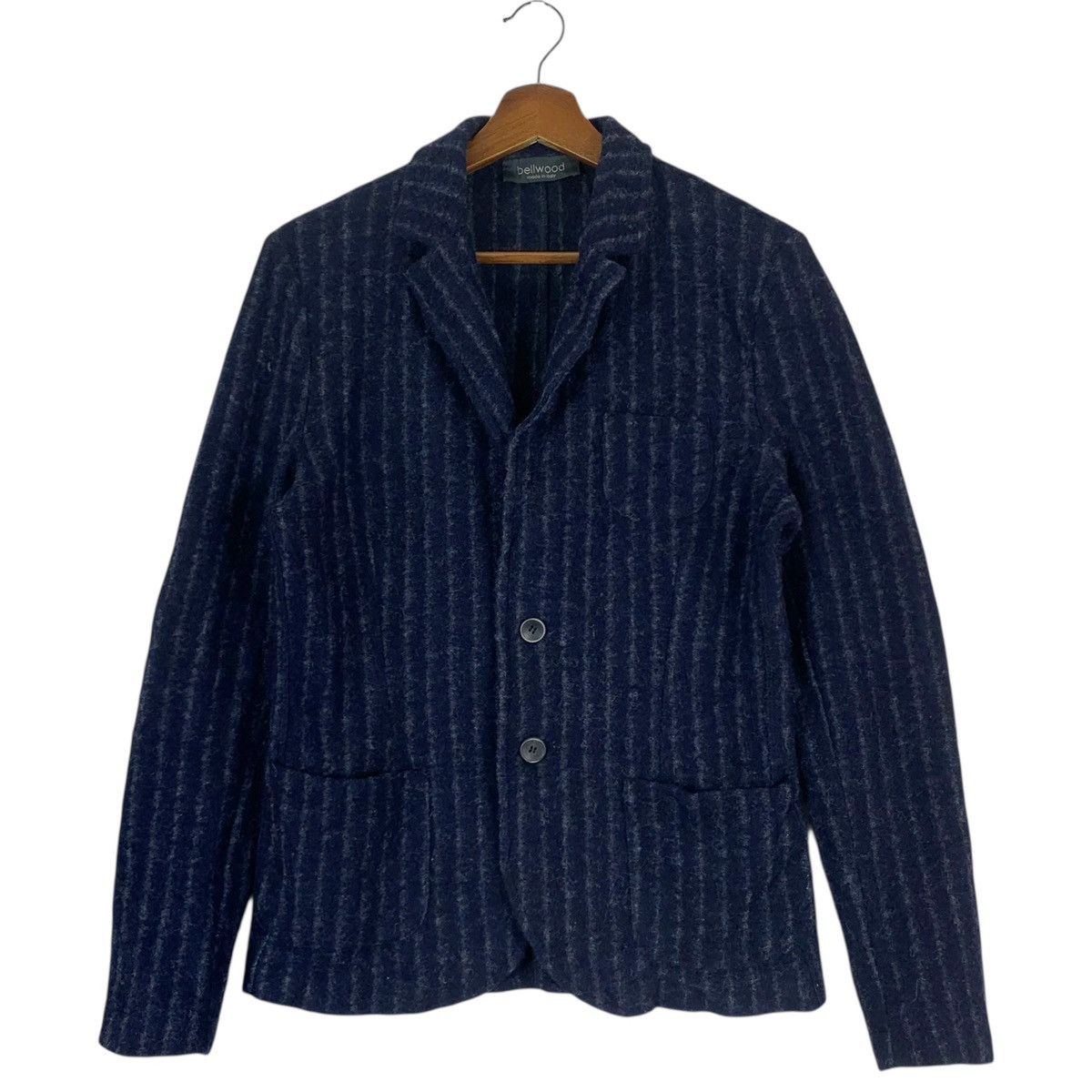 Bellwood × Designer × Japanese Brand Vintage Bellwood Stripe Wool Jacket Size US S / EU 44-46 / 1 - 1 Thumbnail