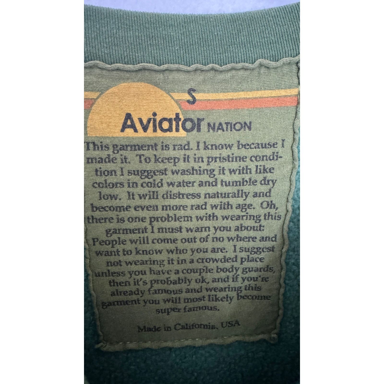 Aviator Nation Early Aviator Nation Surf Sweatshirt Green Rainbow Windsurf Size S / US 4 / IT 40 - 17 Thumbnail
