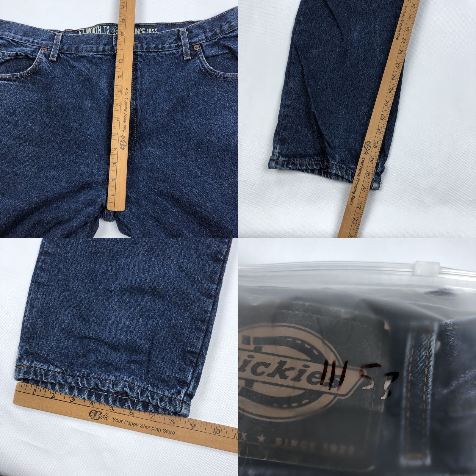 Dickies Dickies Jeans 38x32 Relaxed Fit Flannel Lined Dark Wash Blue Denim Shirt? Size US 38 / EU 54 - 8 Thumbnail