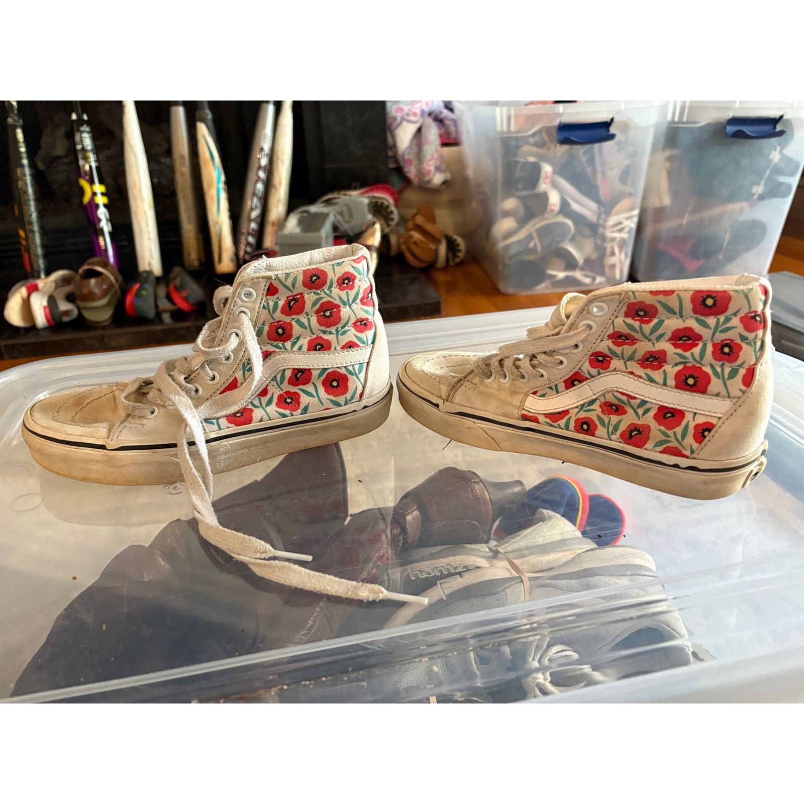 Banana Republic Vans Sk8 Hi Floral High Top Sneakers Womens 5.5 Mens 4 Size US 5.5 / IT 35.5 - 9 Thumbnail