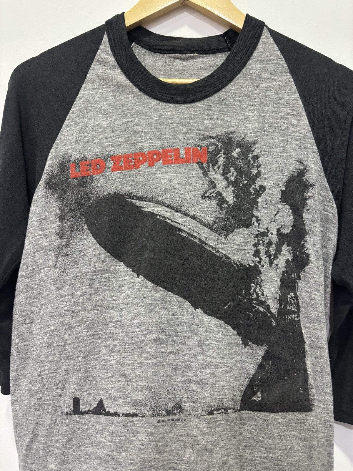 Band Tees × Vintage Vintage Led Zeppelin Raglan Shirt Size US M / EU 48-50 / 2 - 3 Thumbnail