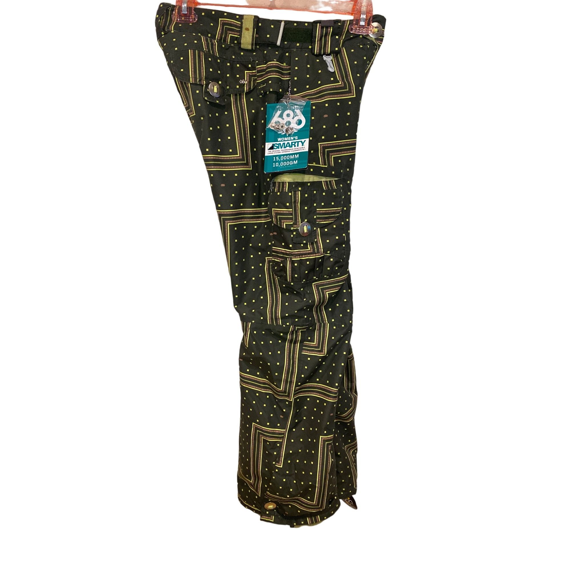 686 NWT 686 Smarty Original Cargo Ski Pants Zig Zag W's S Remove Size 28" / US 6 / IT 42 - 4 Thumbnail
