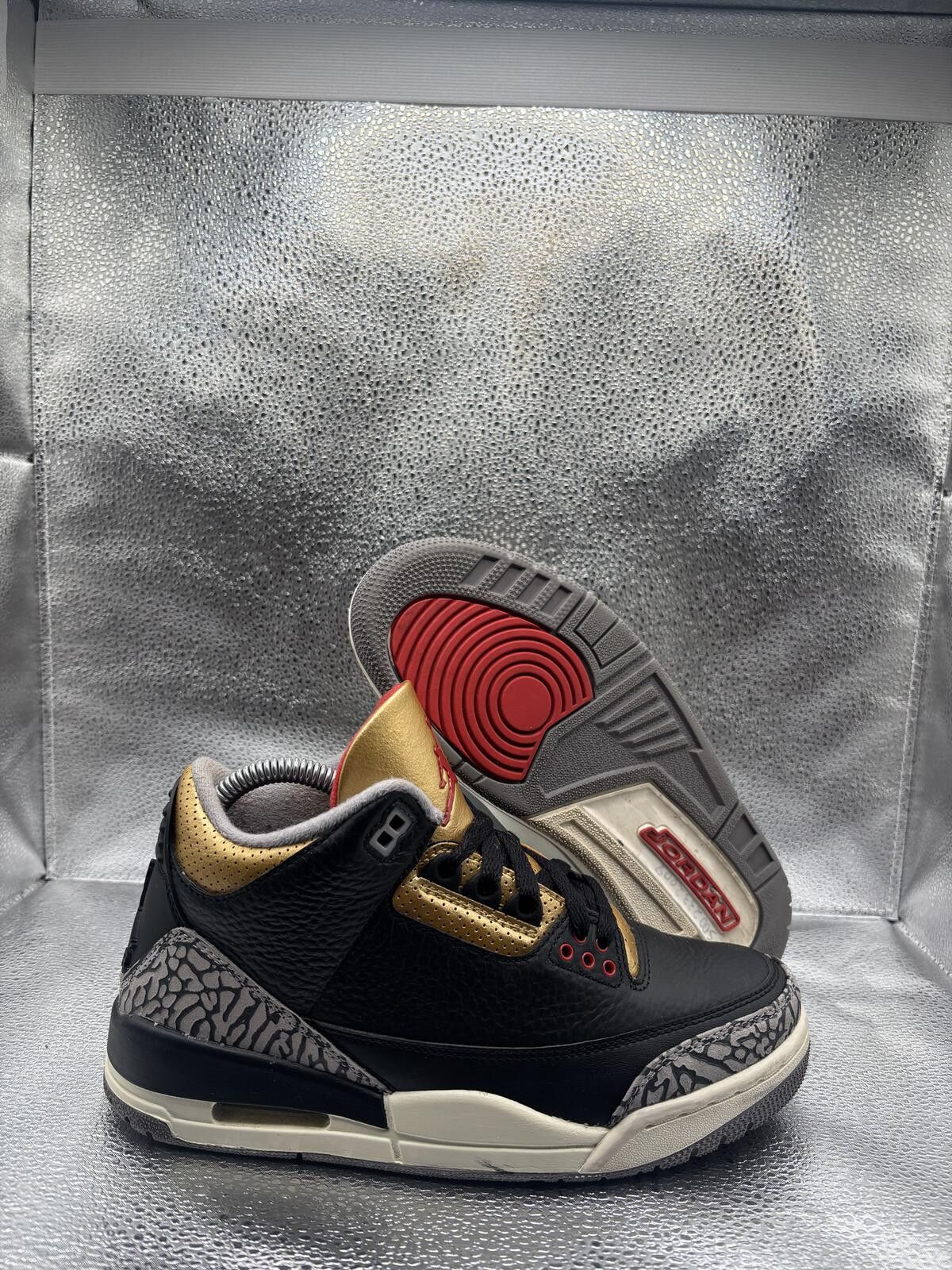 Jordan Brand Air Jordan 3 black cement gold Size US 7 / IT 37 - 1 Thumbnail