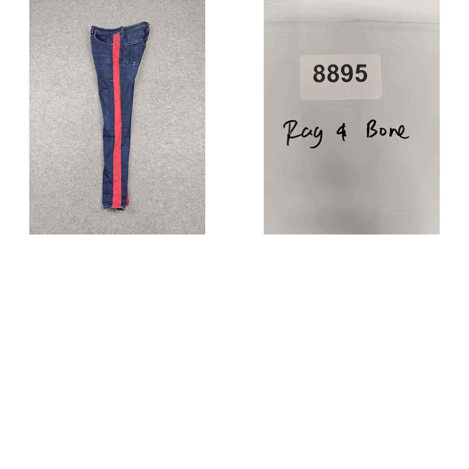 Rag & Bone Rag & Bone Skinny Jeans Womens 27 Blue Medium Wash Red Stripe Denim 27x29 Jeans Size 27" / US 4 / IT 40 - 9 Thumbnail
