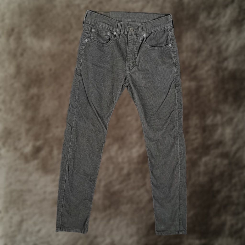 Levi's Levi's 512 Jeans Mens Slim Tapered Corduroy 28x30 Gray Charcoal Wash Pocket Logo Brand Pants Size US 28 / EU 44 - 1 Thumbnail