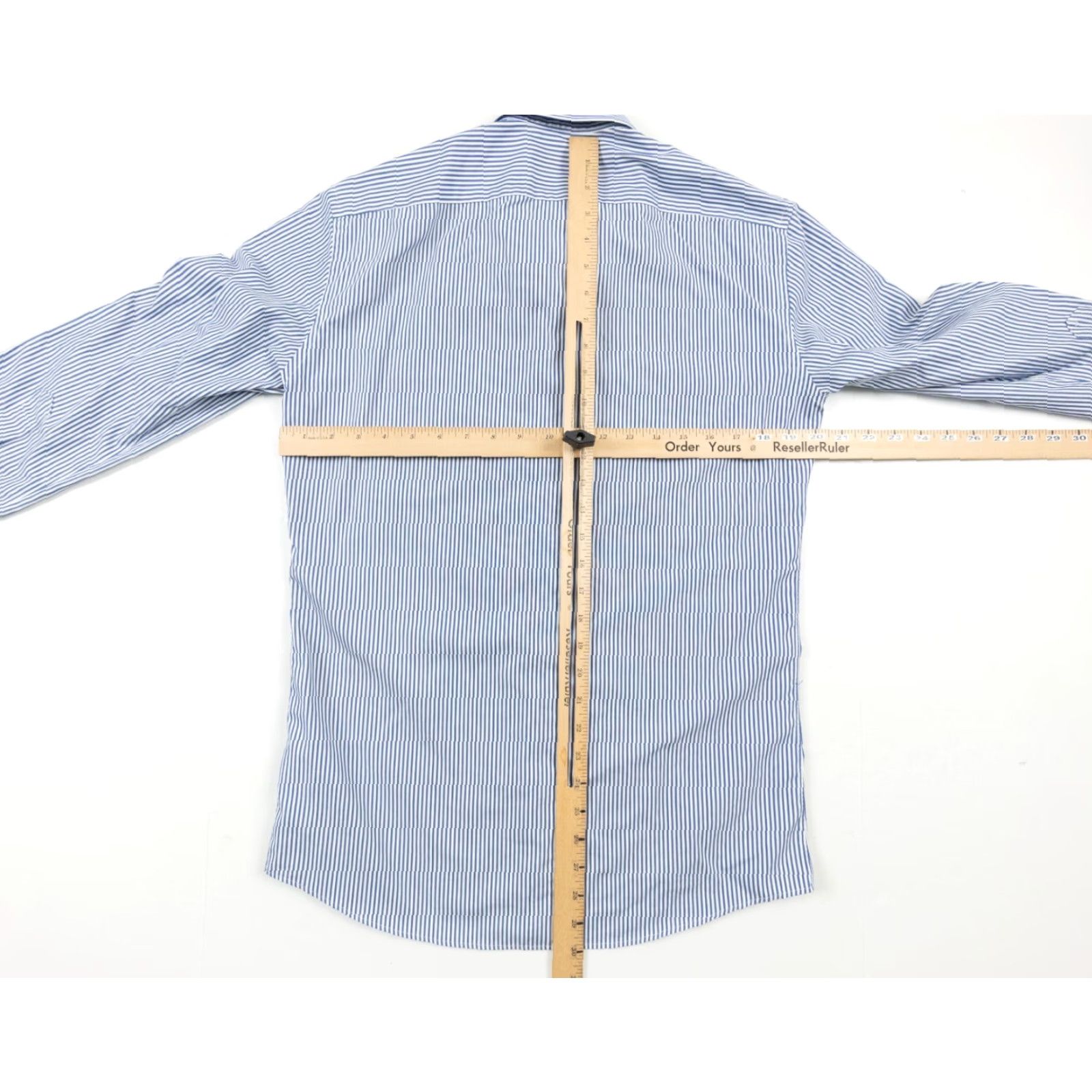 Vintage INDOCHINO Shirt Adult Medium Long Sleeve Button-Down Striped Blue White Mens Regular Fit Size US L / EU 52-54 / 3 - 7 Thumbnail