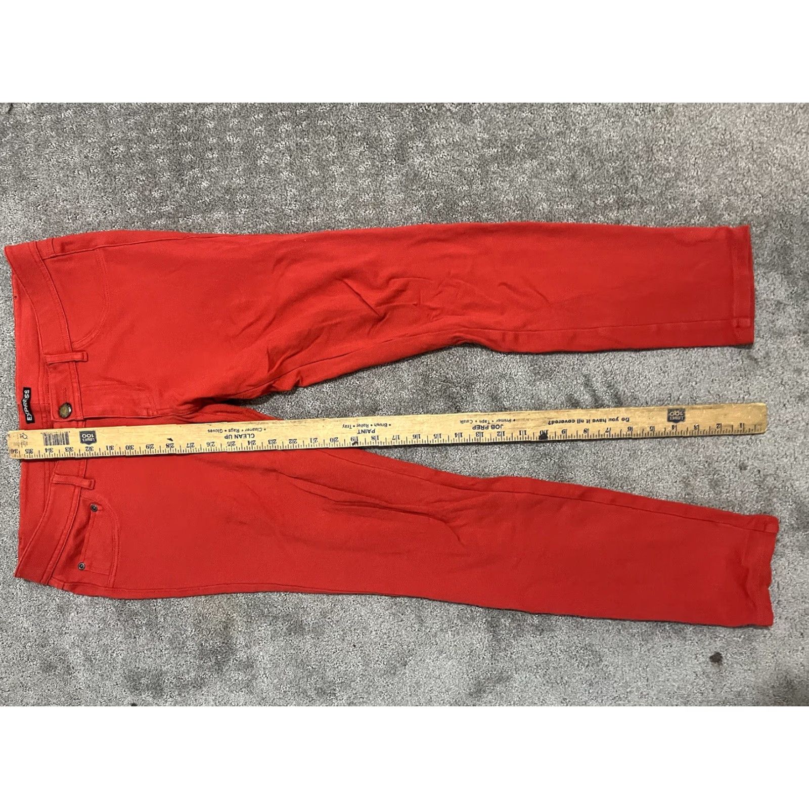 Express VINTAGE EXPRESS Red Knit Skinny Jeans Women Medium M Casual Pants 90s Size 32" / US 10 / IT 46 - 5 Thumbnail