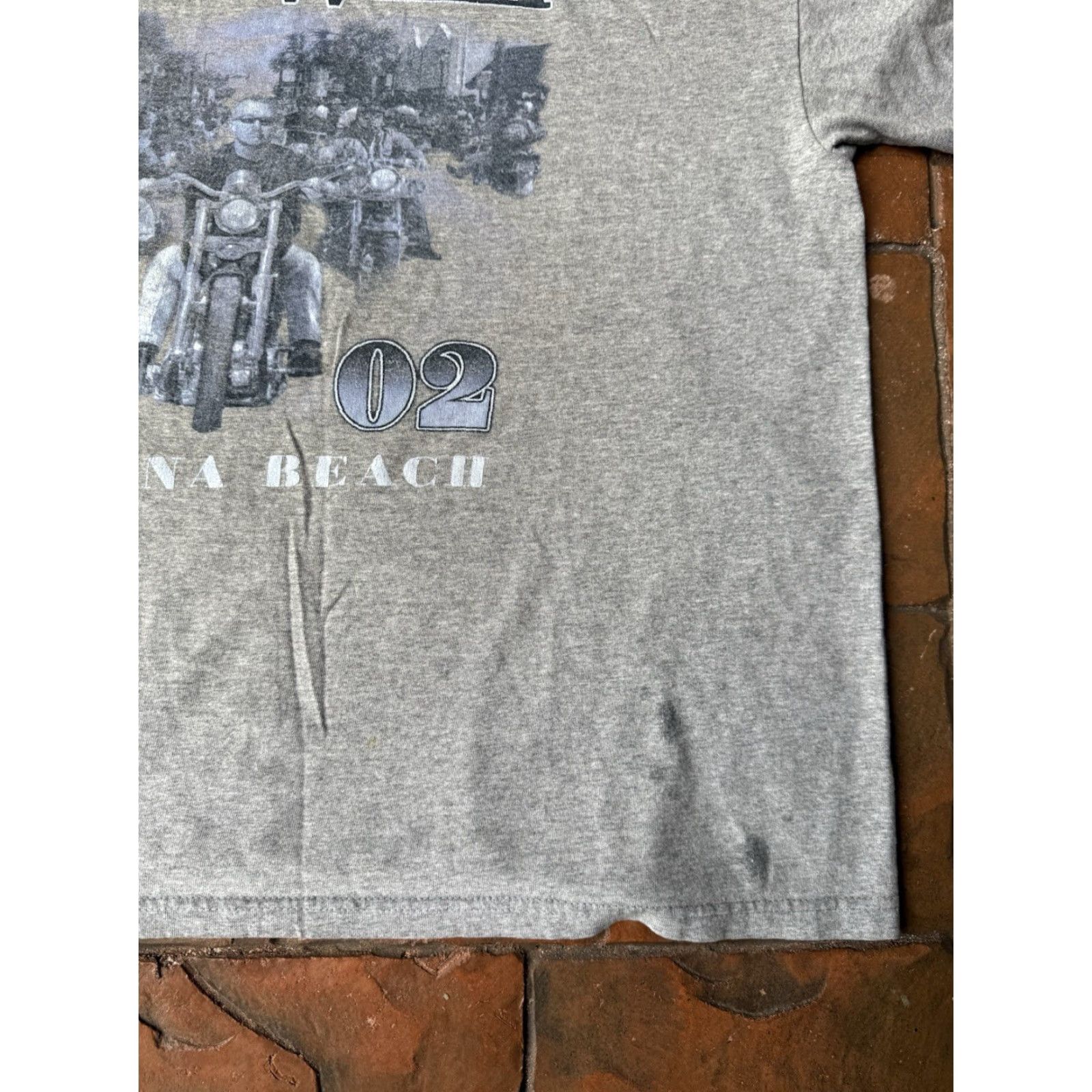 Delta VINTAGE Bike Week Daytona Beach 2002 Biker T-Shirt XL Gray Delta 90s Tee Men's Shirt Graphic Print USA Rock Reunion 1990s Compatible Size US XL / EU 56 / 4 - 5 Thumbnail