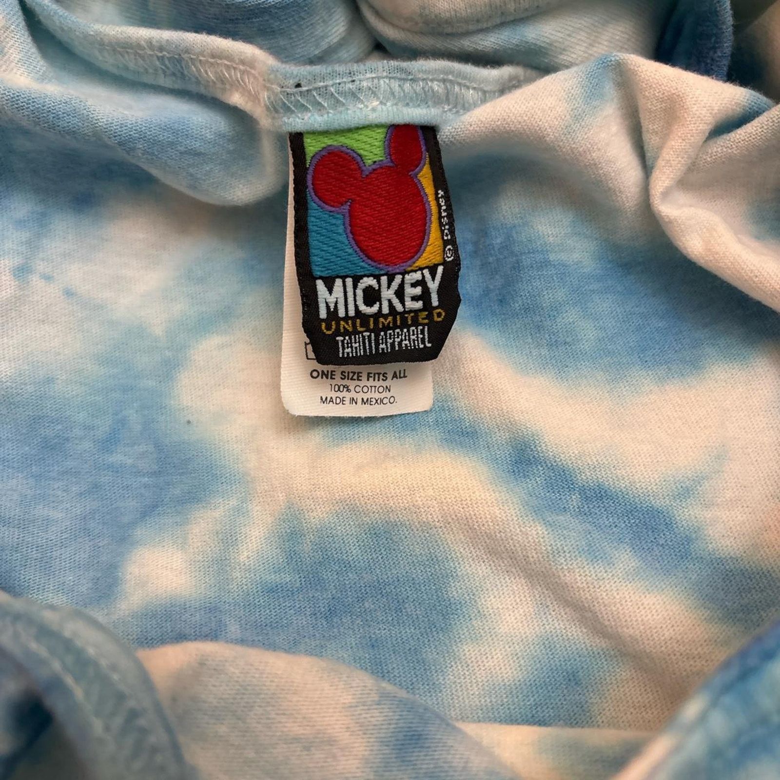 Mickey Unlimited Vintage Blue Tie-Dye Disney Mickey Mouse Retro Tank Top Size ONE SIZE - 4 Thumbnail