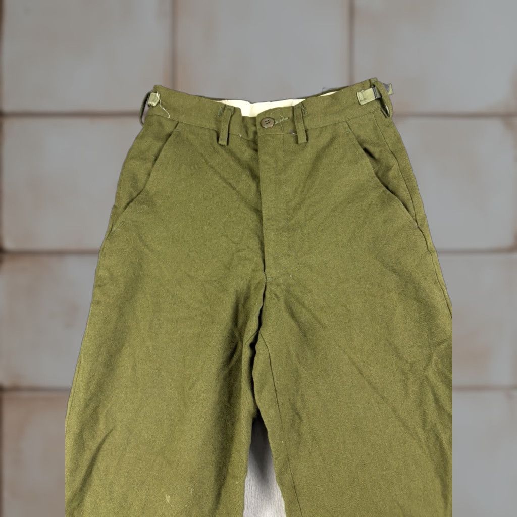 Vintage VINTAGE Army Green Wool Pants M-1951 Size XS Regular Straight Leg Workwear Mens Size US 27 - 1 Thumbnail