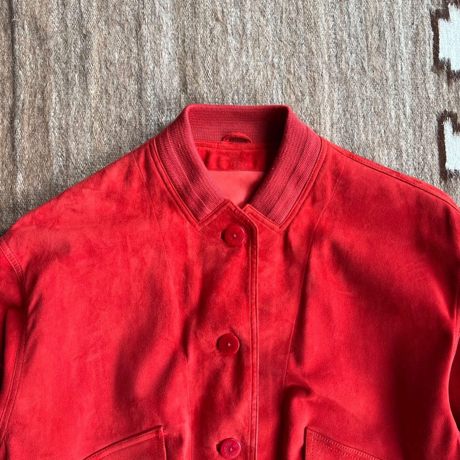 Bogner Bogner Vintage Red Real Leather Bomber Jacket 8979AC Size XL / US 12-14 / IT 48-50 - 5 Thumbnail
