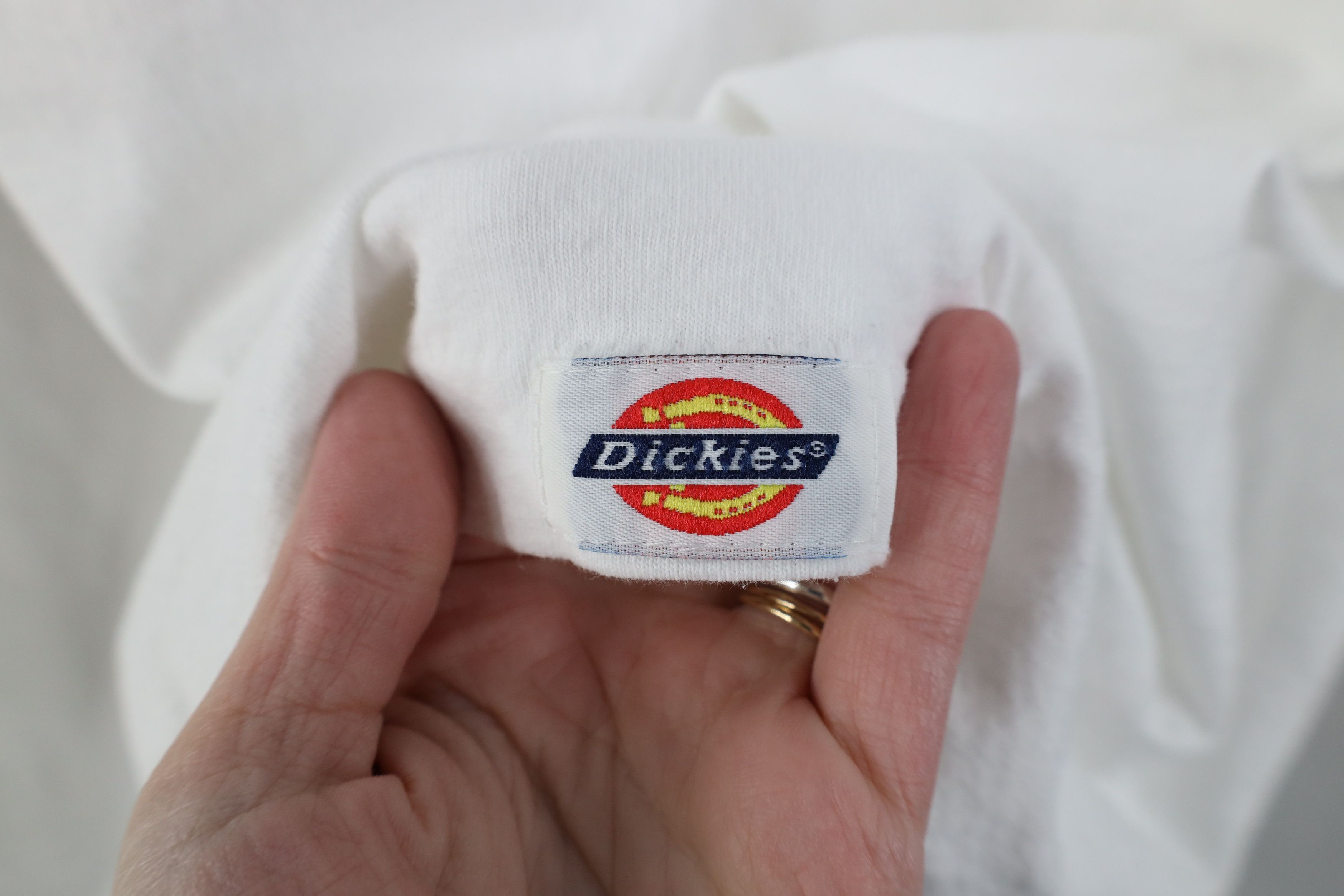 Dickies Vintage 90s Dickies Blank Heavyweight Cotton T-Shirt White Size US L / EU 52-54 / 3 - 6 Thumbnail