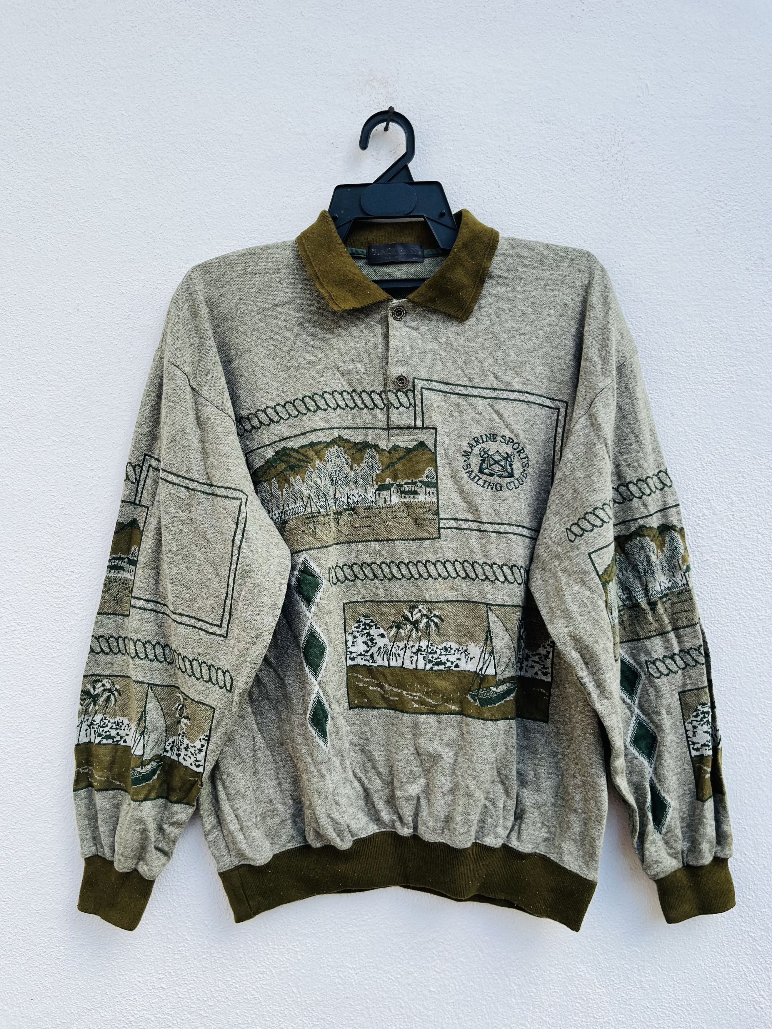 Japanese Brand Vintage Black Bass Japanese Designer Fashion Style Size US L / EU 52-54 / 3 - 1 Thumbnail