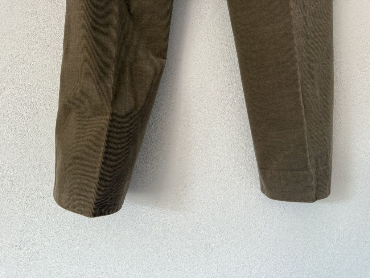 Hermes Hermès Brown Corduroy Trousers with Leather Details Size US 33 - 10 Thumbnail