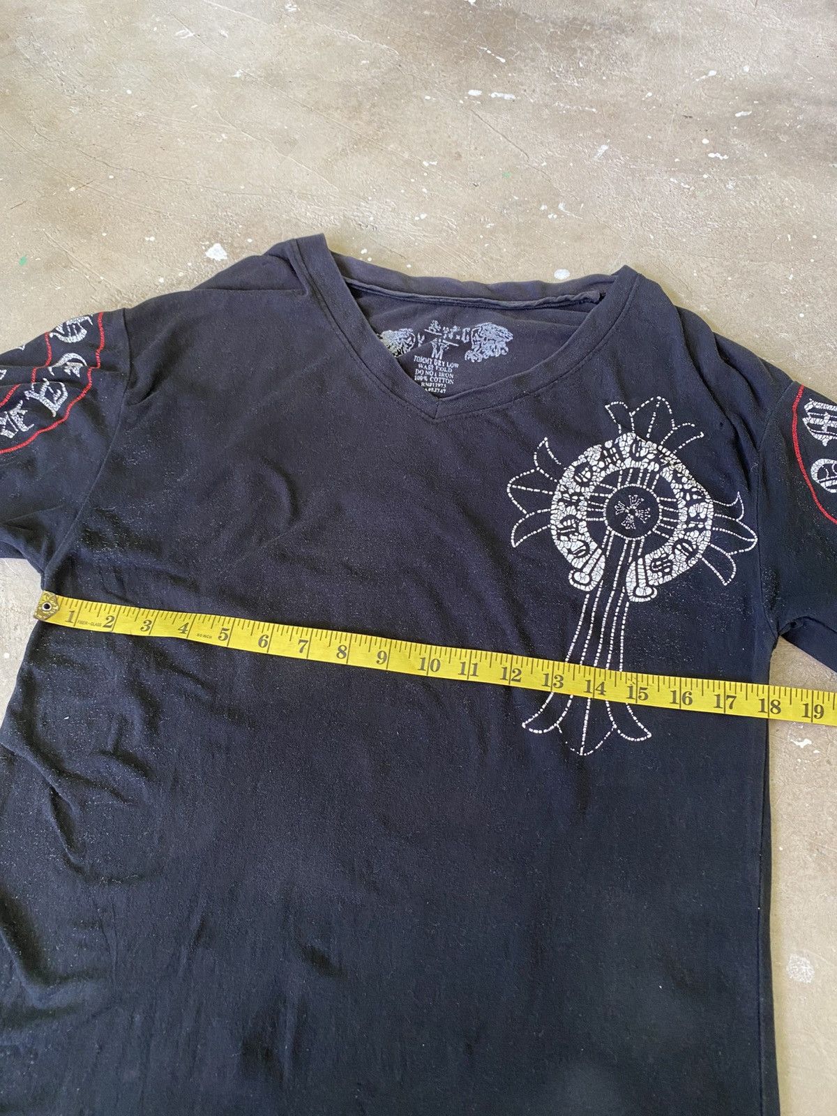Japanese Brand Y.A.N.C Chrome Hearts Inspired Cross Sleeve Tee M Size US M / EU 48-50 / 2 - 9 Thumbnail