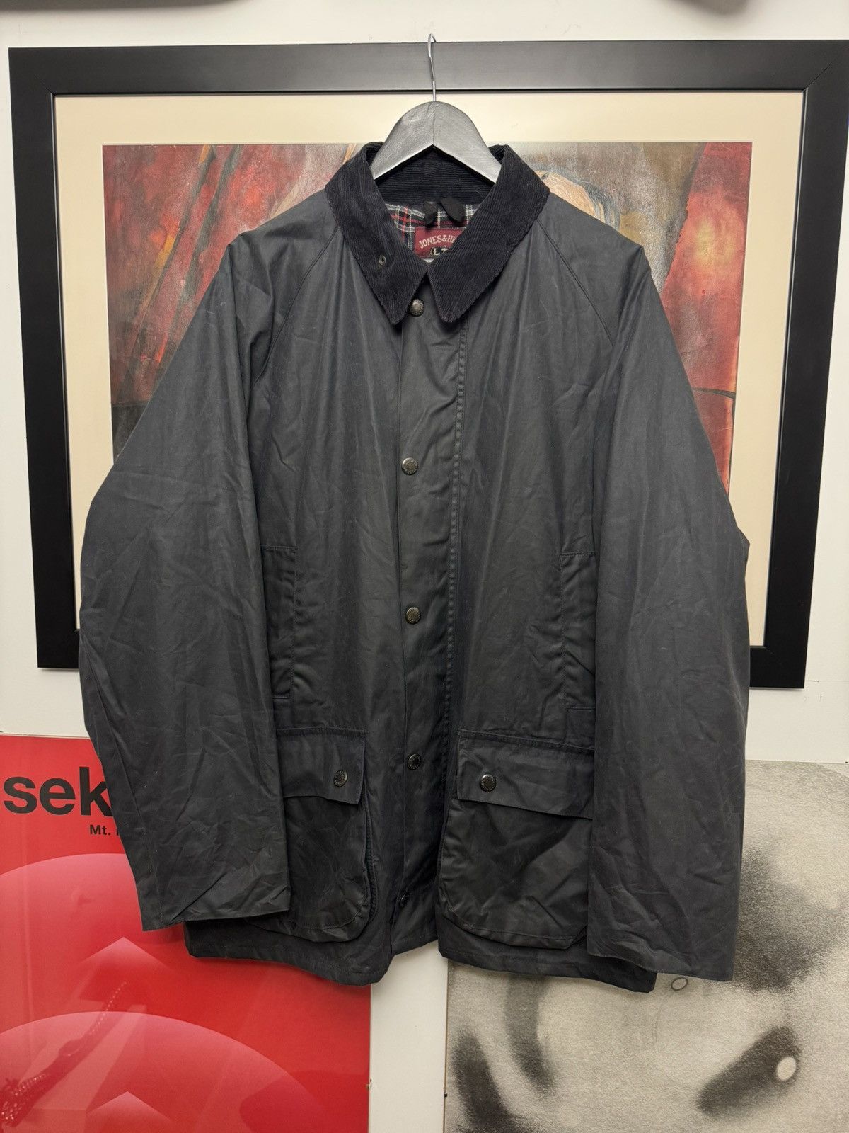 Vintage Waxed Coat Jacket Made In England Barbour Type Hype