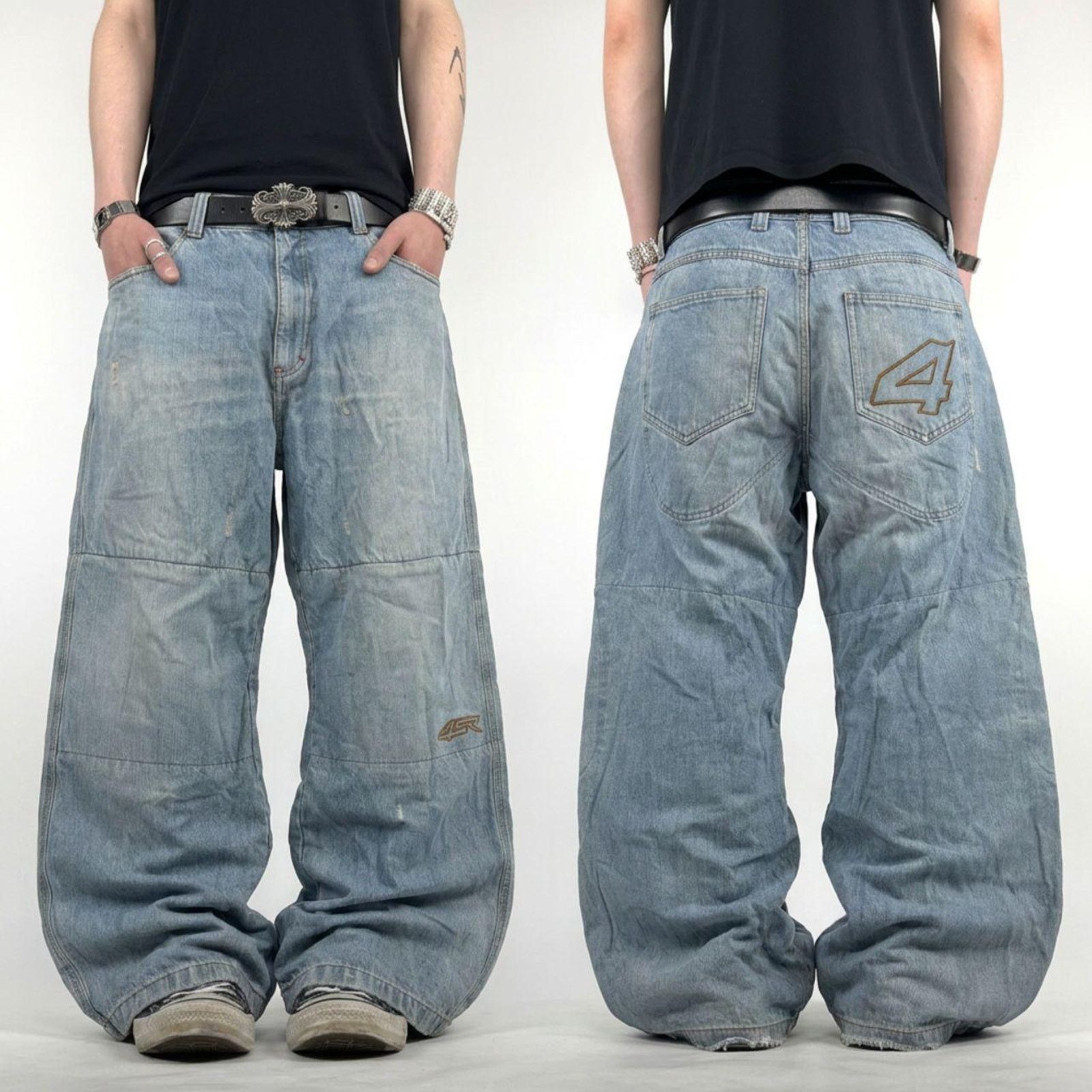 Vintage y2k grunge archive baggy wide leg skater rare jeans