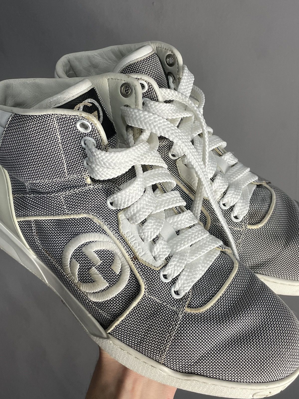 Gucci Gucci Gray High Top Sneakers Size US 8 / EU 41 - 4 Thumbnail