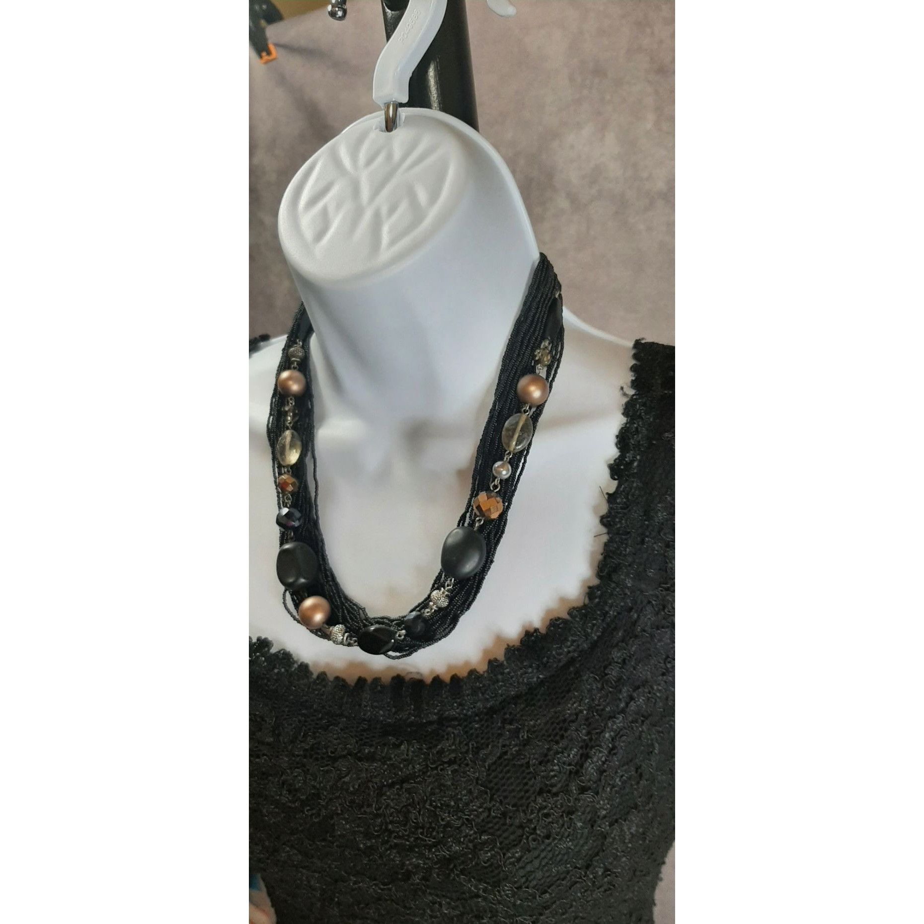 Coldwater Creek Vintage Coldwater Creek Multi-Strand Black Beaded Necklace W Size ONE SIZE - 3 Thumbnail