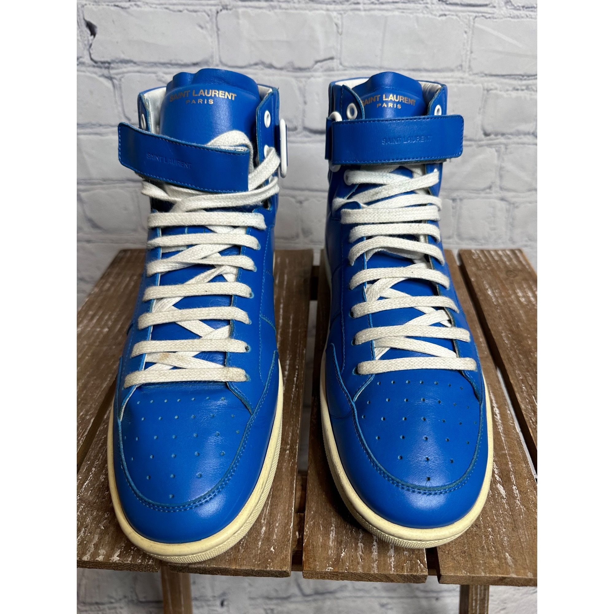 Saint Laurent Paris Saint Laurent Paris Leather SL/ 12H Sneakers Size US 8.5 / EU 41-42 - 2 Thumbnail
