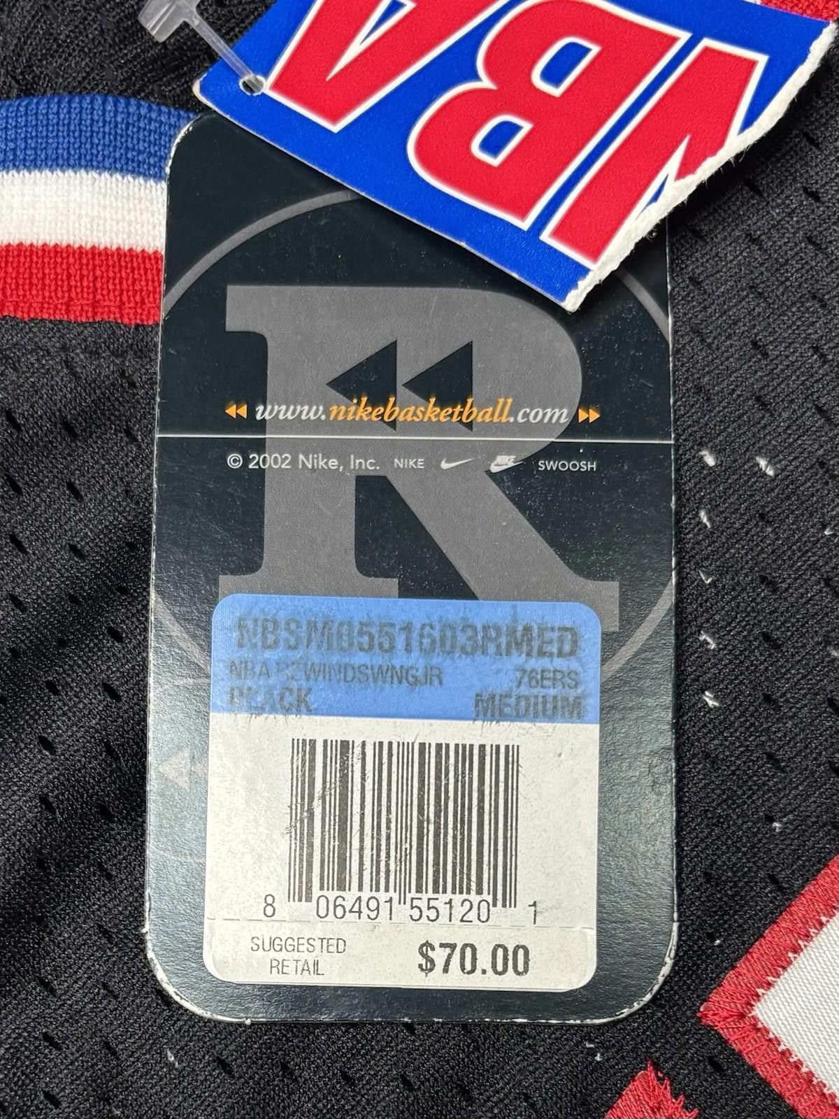 Nike Philidelphia Sixers Allen Iverson Jersey #3 Nike Boys M 2002 Size ONE SIZE - 2 Thumbnail
