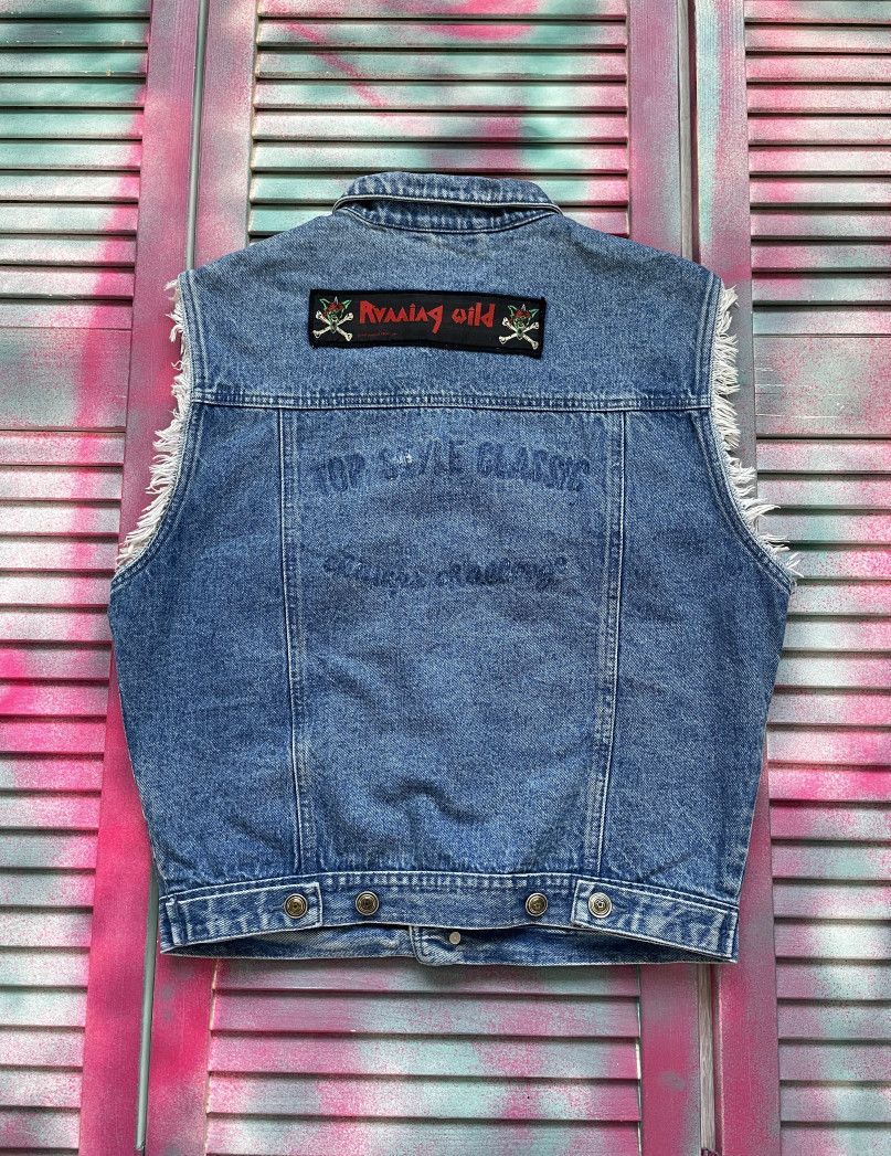 Band Tees Vintage 90s Running Wild Rock Band Metal Denim Vest Size US S / EU 44-46 / 1 - 2 Thumbnail