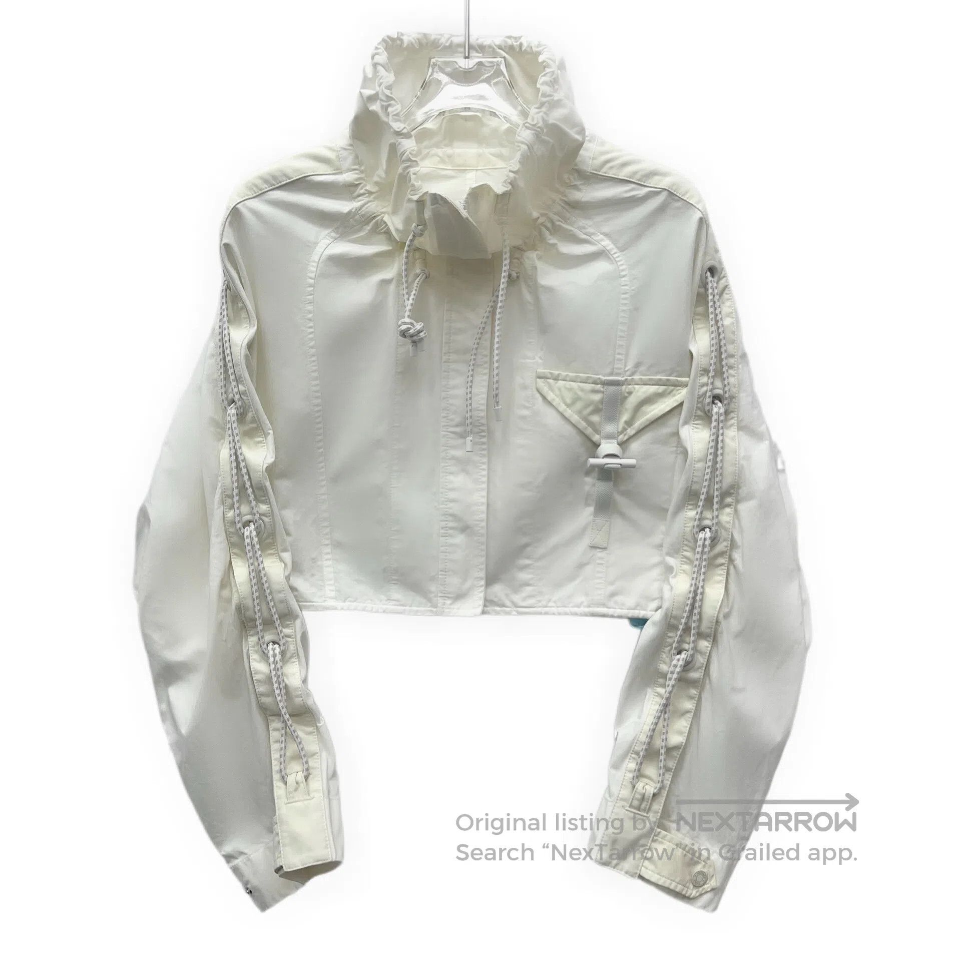 Hermes Hermes Beige drawstring design cotton long sleeve jacket| Size XS / US 0-2 / IT 36-38 - 1 Thumbnail