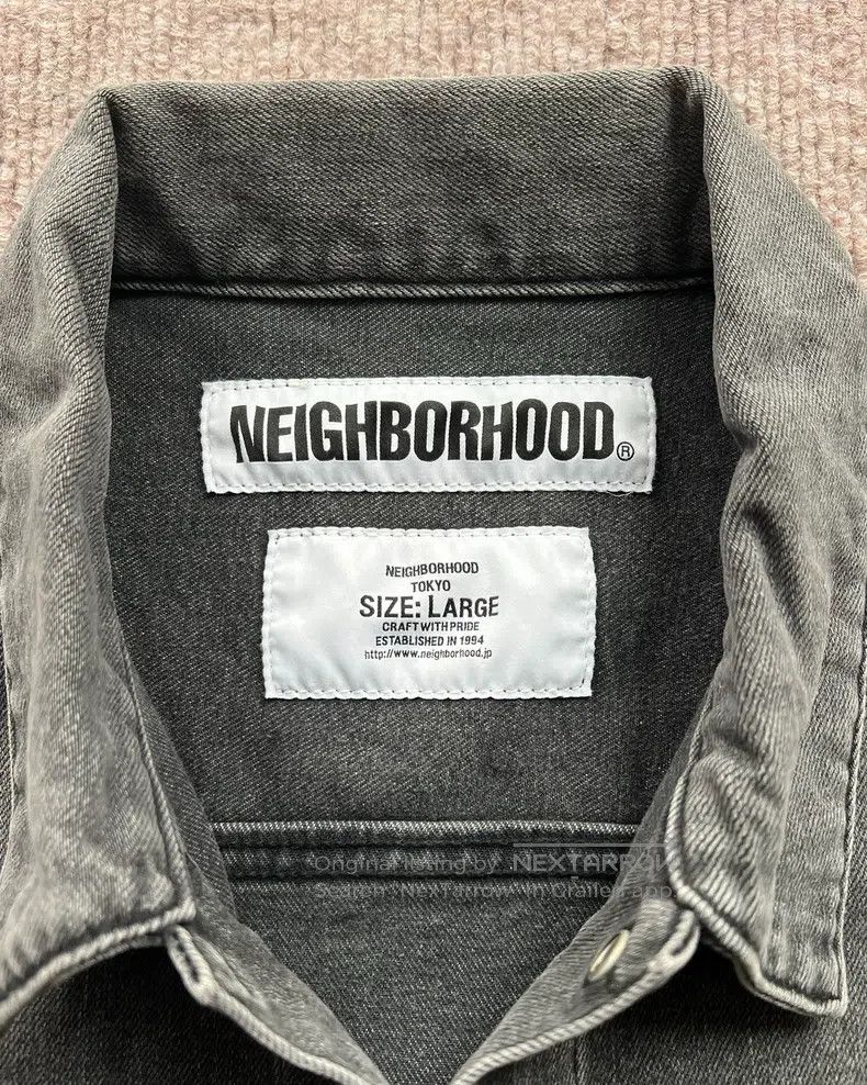 Neighborhood Neighborhood Washed Gray Aged Denim Jacket Size US L / EU 52-54 / 3 - 3 Thumbnail
