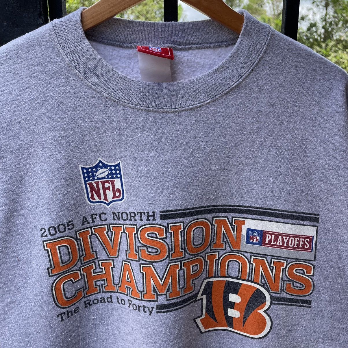 NFL 🔥Vintage 2005 NFL Afc North Star Crewneck Sweatshirts Size US L / EU 52-54 / 3 - 6 Thumbnail