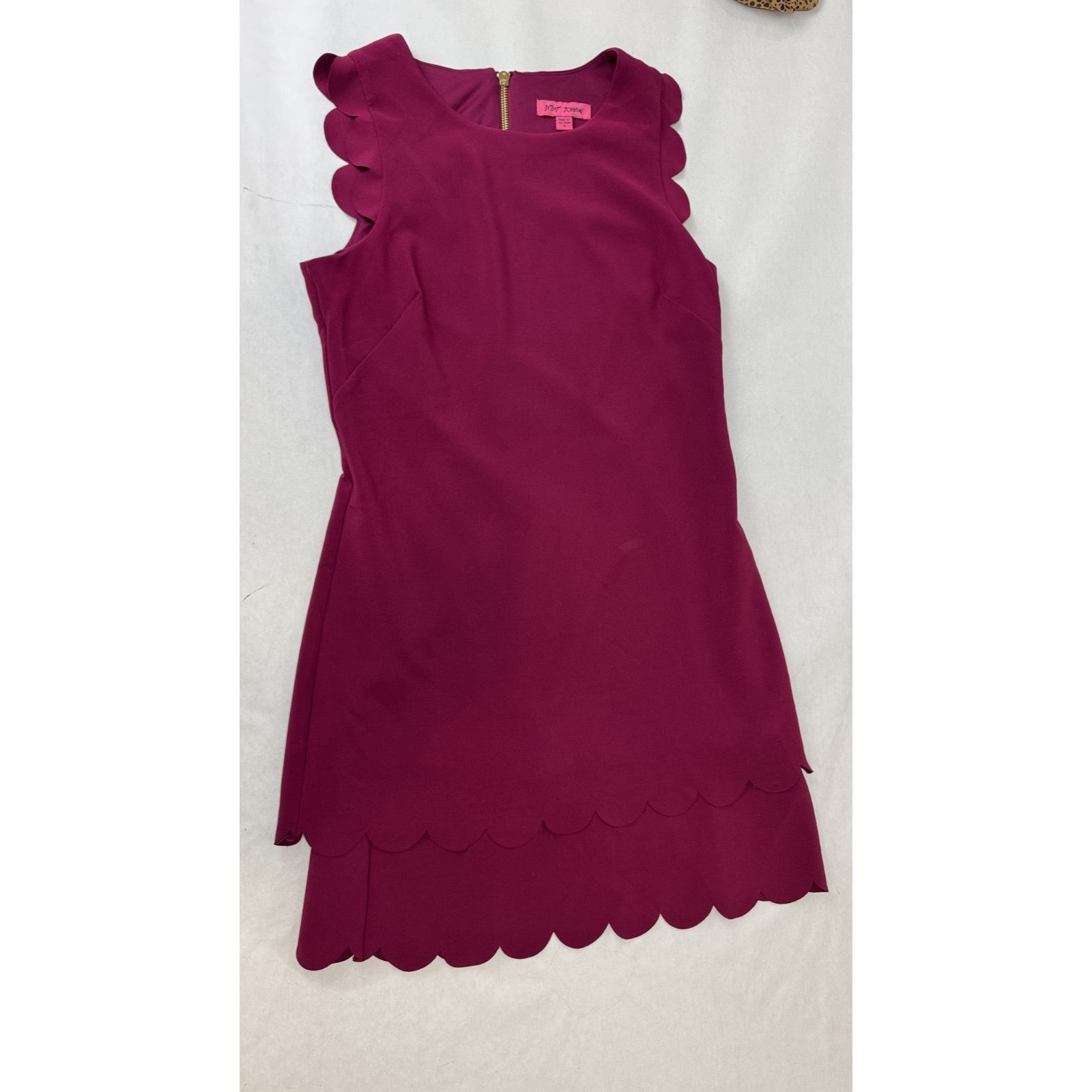 Betsey Johnson Y2K Betsy Johnson Dress Scalloped Hem Cap Sleeves Fuchsia 6 Size M / US 6-8 / IT 42-44 - 7 Thumbnail
