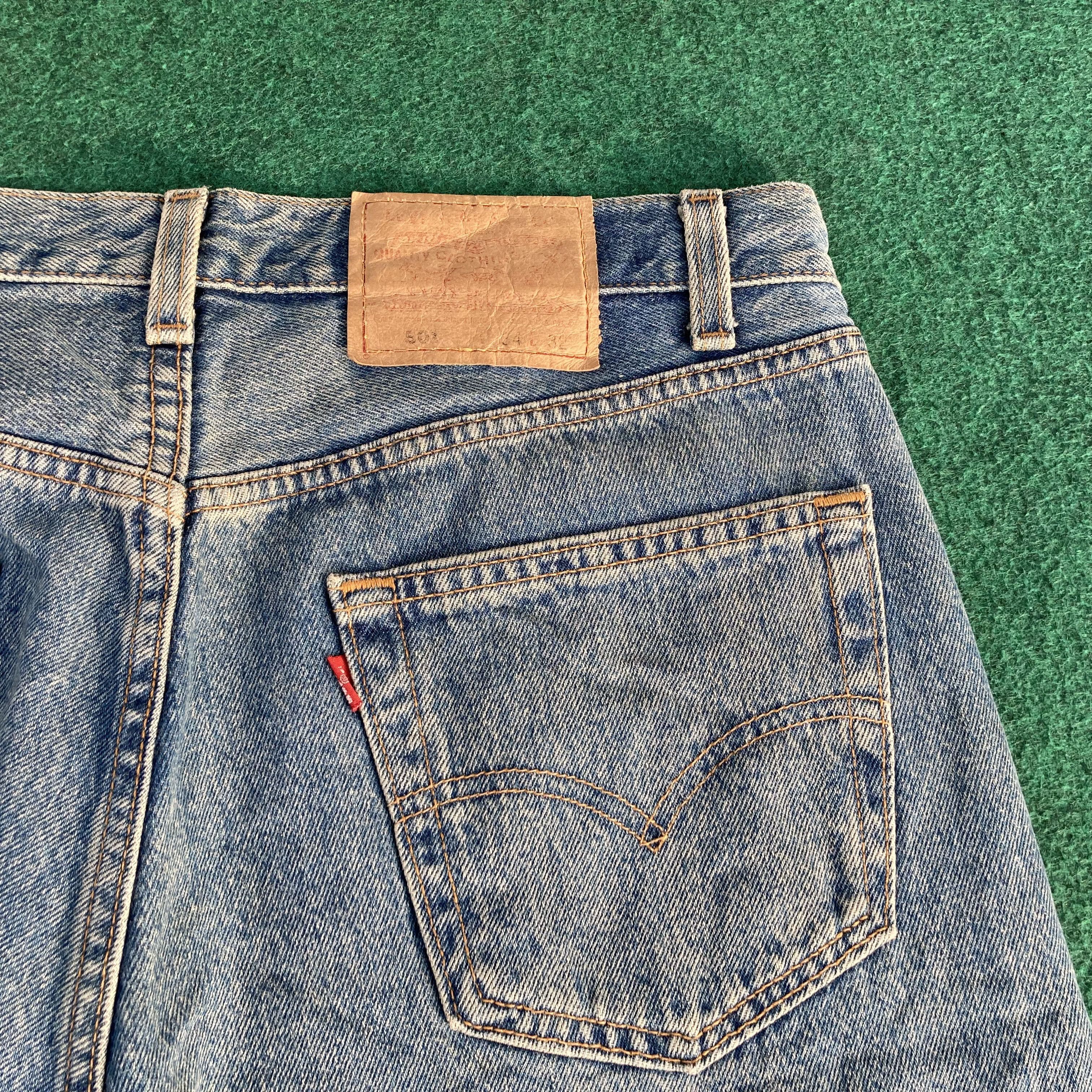 Levi's Vtg Levis 501 Short Jorts Distressed Ripped Grunge Jeans Size US 33 - 5 Thumbnail
