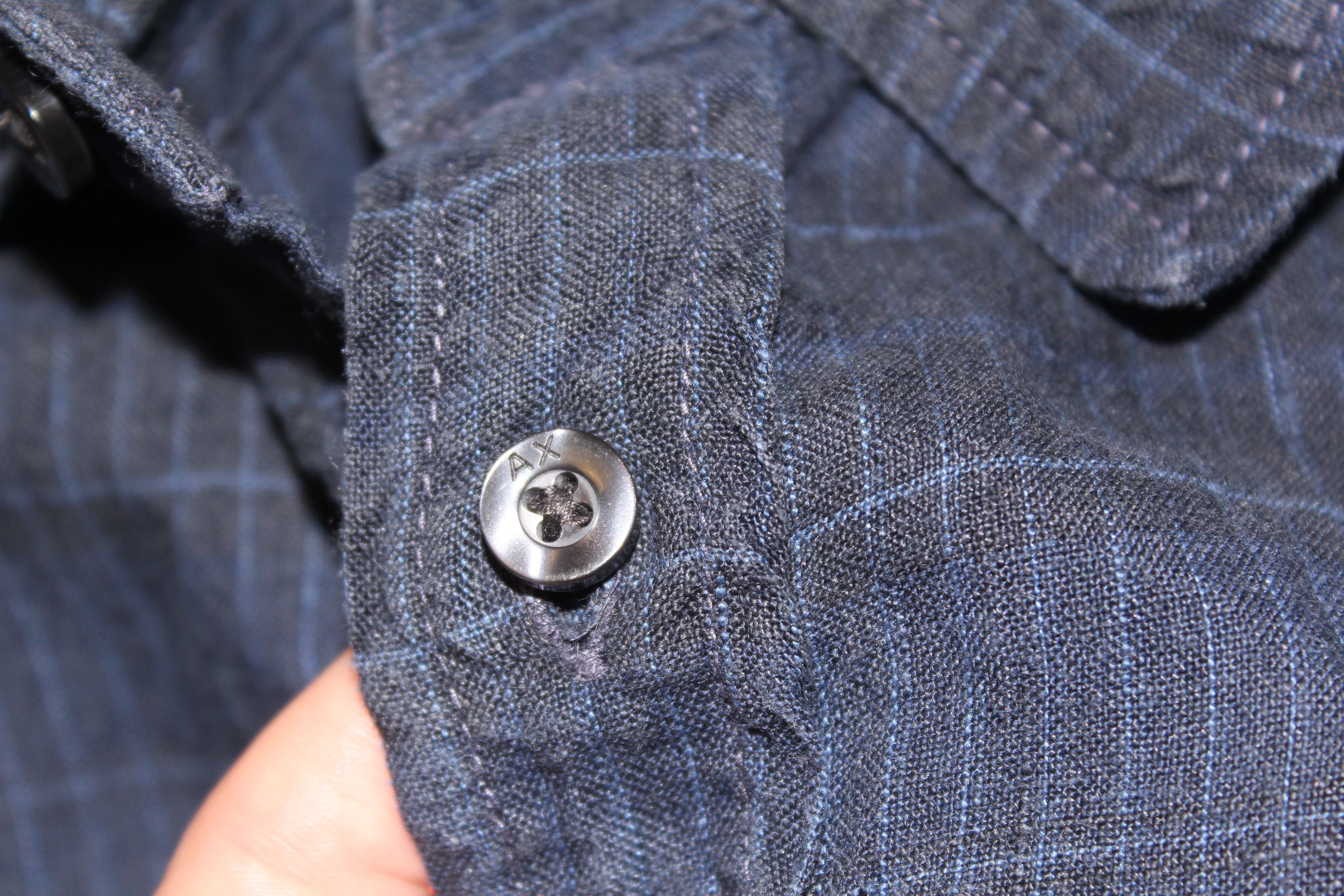 Armani Exchange Men's Armani Exchange Long Sleeve Linen Shirt Top Size L Size US L / EU 52-54 / 3 - 8 Thumbnail