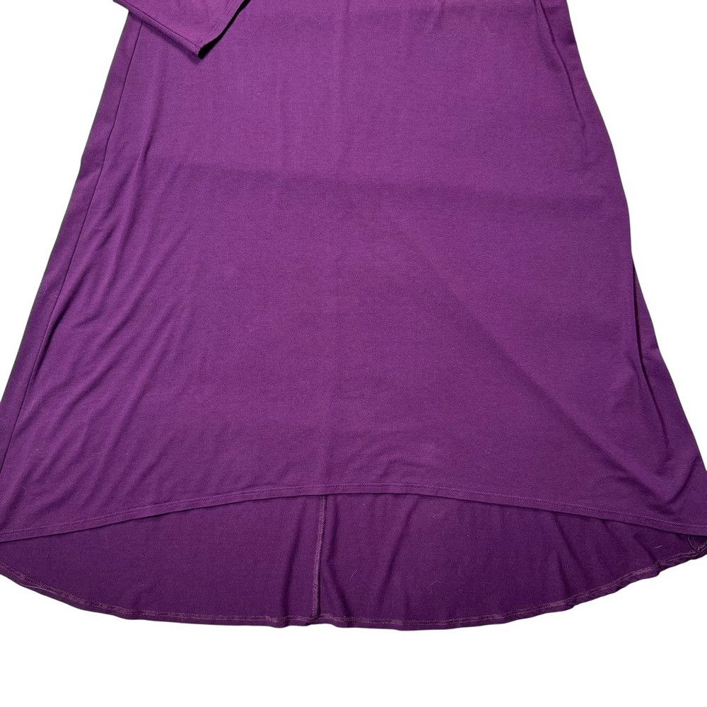 Eileen Fisher Eileen Fisher Hi-Low Long Sleeve Purple Dress Size M Size M / US 6-8 / IT 42-44 - 5 Thumbnail