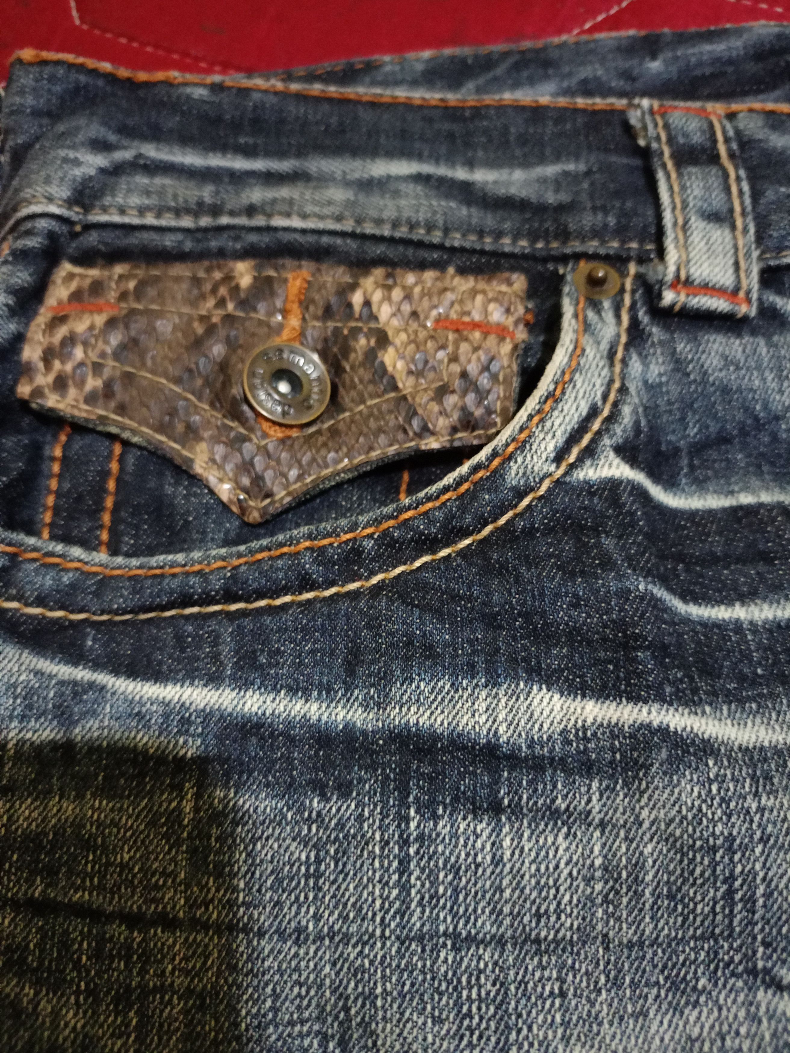 If Six Was Nine × Tornado Mart × semanticdesign Semantic Design snakeskin pocket denim short Pants Size US 32 / EU 48 - 3 Thumbnail