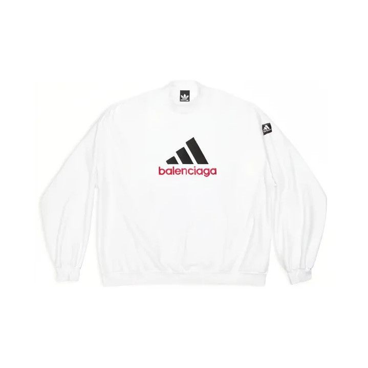 Balenciaga Balenciaga x Adidas Logo Print Crewneck Sweatshirt Size US L / EU 52-54 / 3 - 1 Thumbnail
