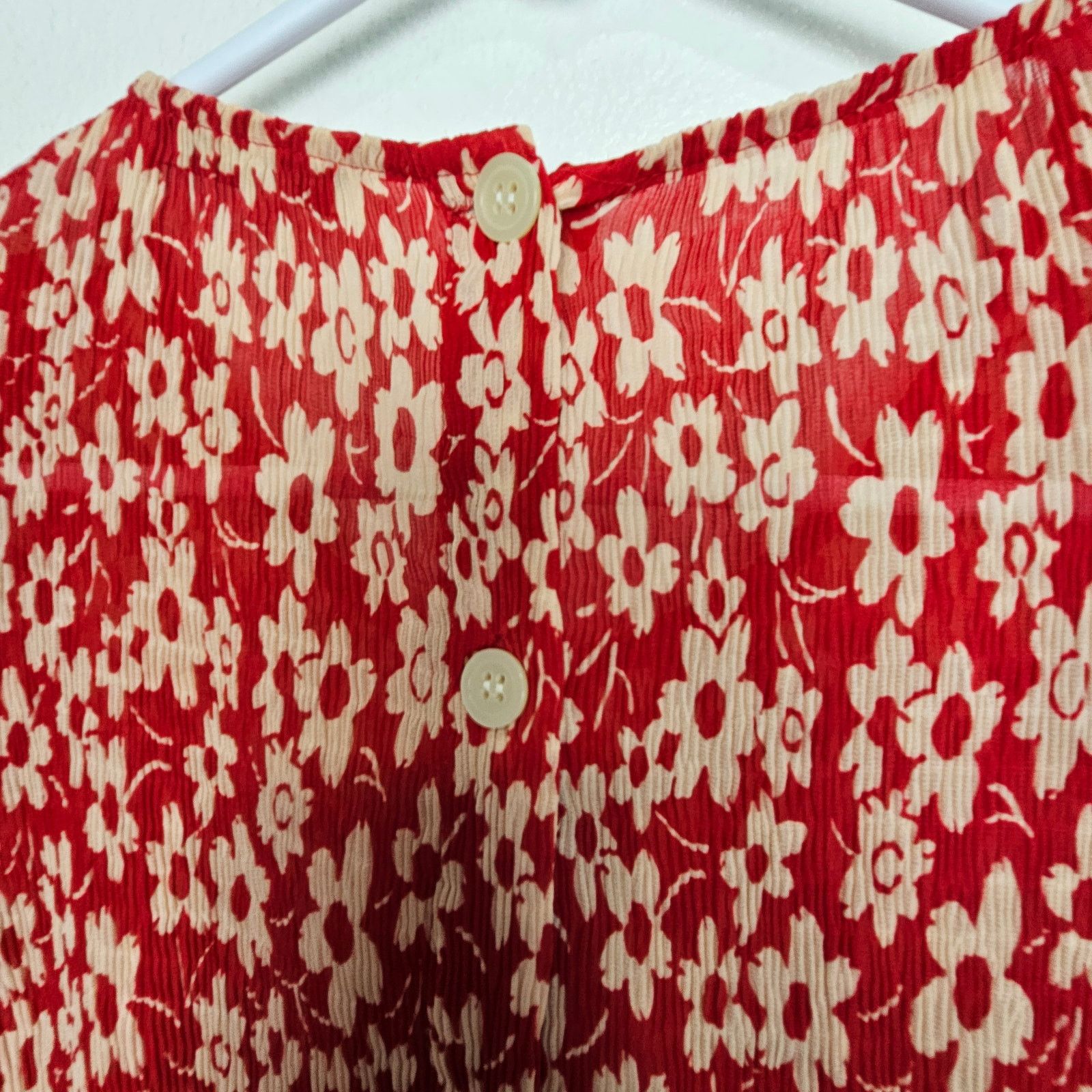 Madewell Madewell Womens Floral Top S Tie Front Cottagecore Country Size S / US 4 / IT 40 - 7 Thumbnail