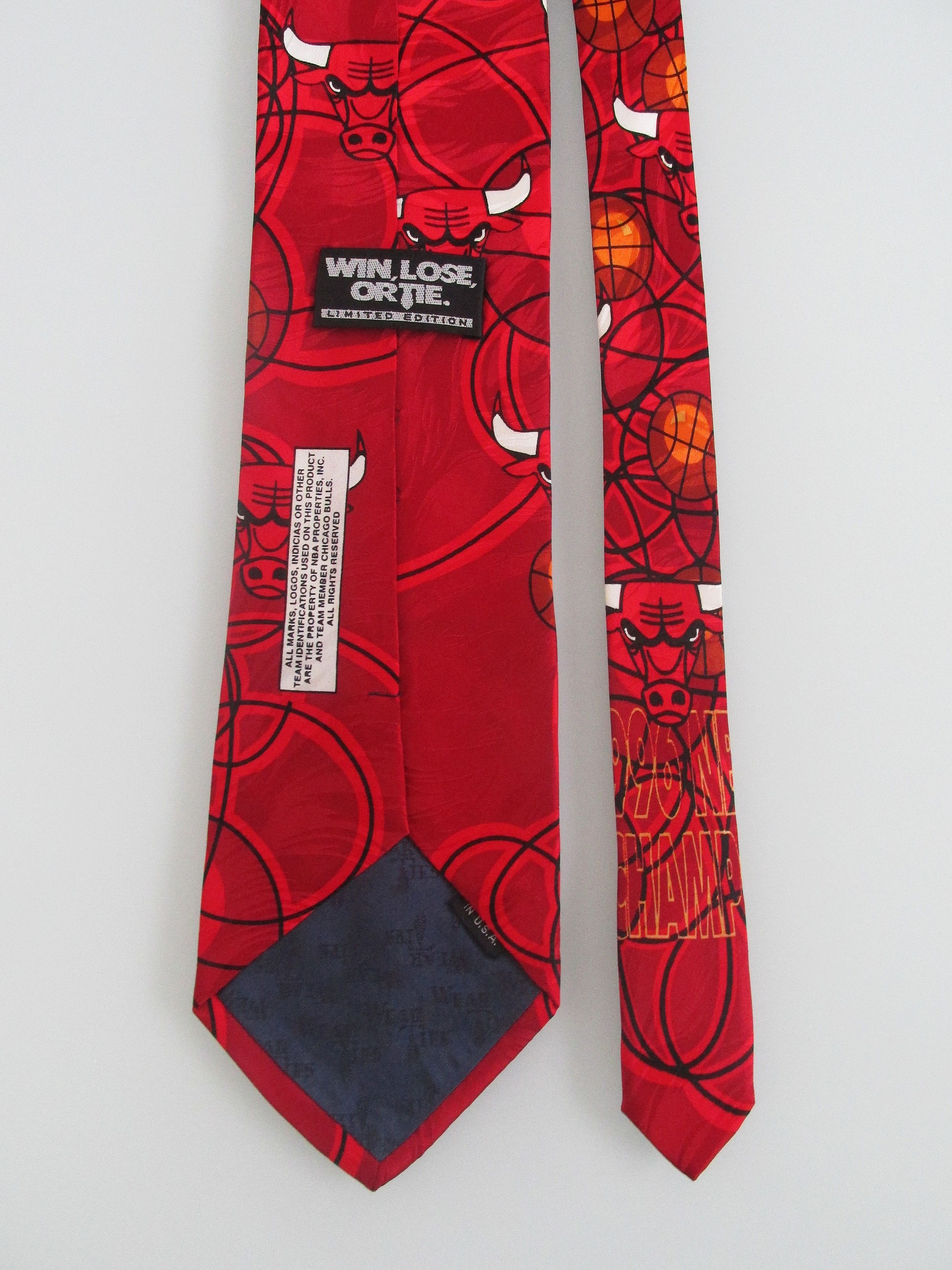 Other Chicago Bull 1996 Championship Commemorative Men's Silk Tie Size ONE SIZE - 5 Thumbnail