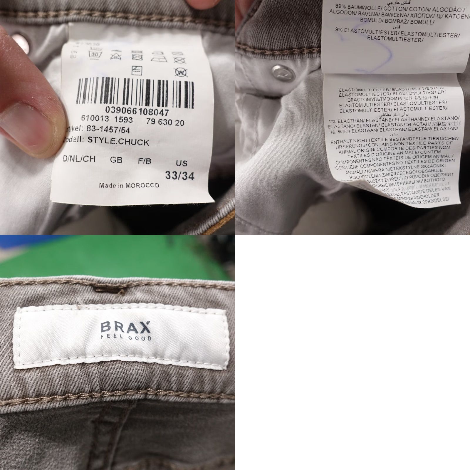 BRAX BRAX Modern Fit Gray Denim Jeans Mens 33 Regular 5-Pocket Size US 33 - 8 Thumbnail