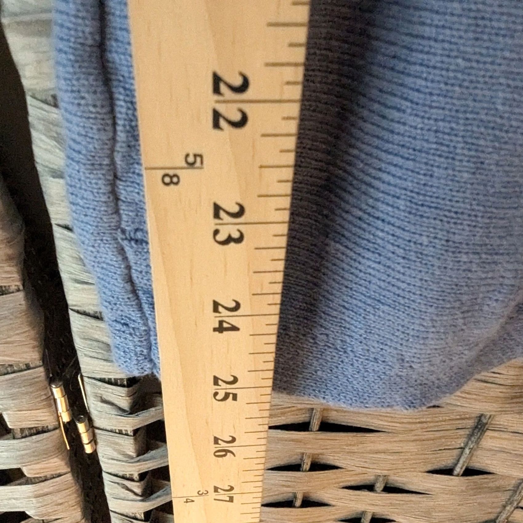 Vintage Tahari KnIT V-Neck Dolman Sleeve Sweater Top Blue L Linen Blend Knit Pullover Womens Size L Short Sleeves? Size L / US 10 / IT 46 - 4 Thumbnail