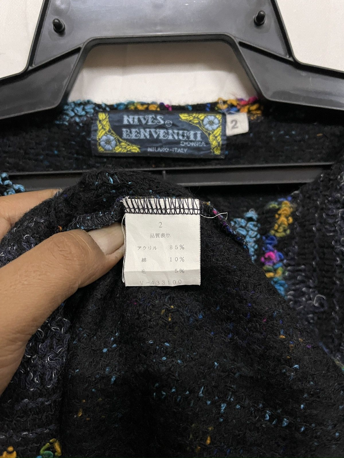 Vintage RARE‼️ Knitwear NIVES BENVENUTI Size XS / US 0-2 / IT 36-38 - 8 Thumbnail