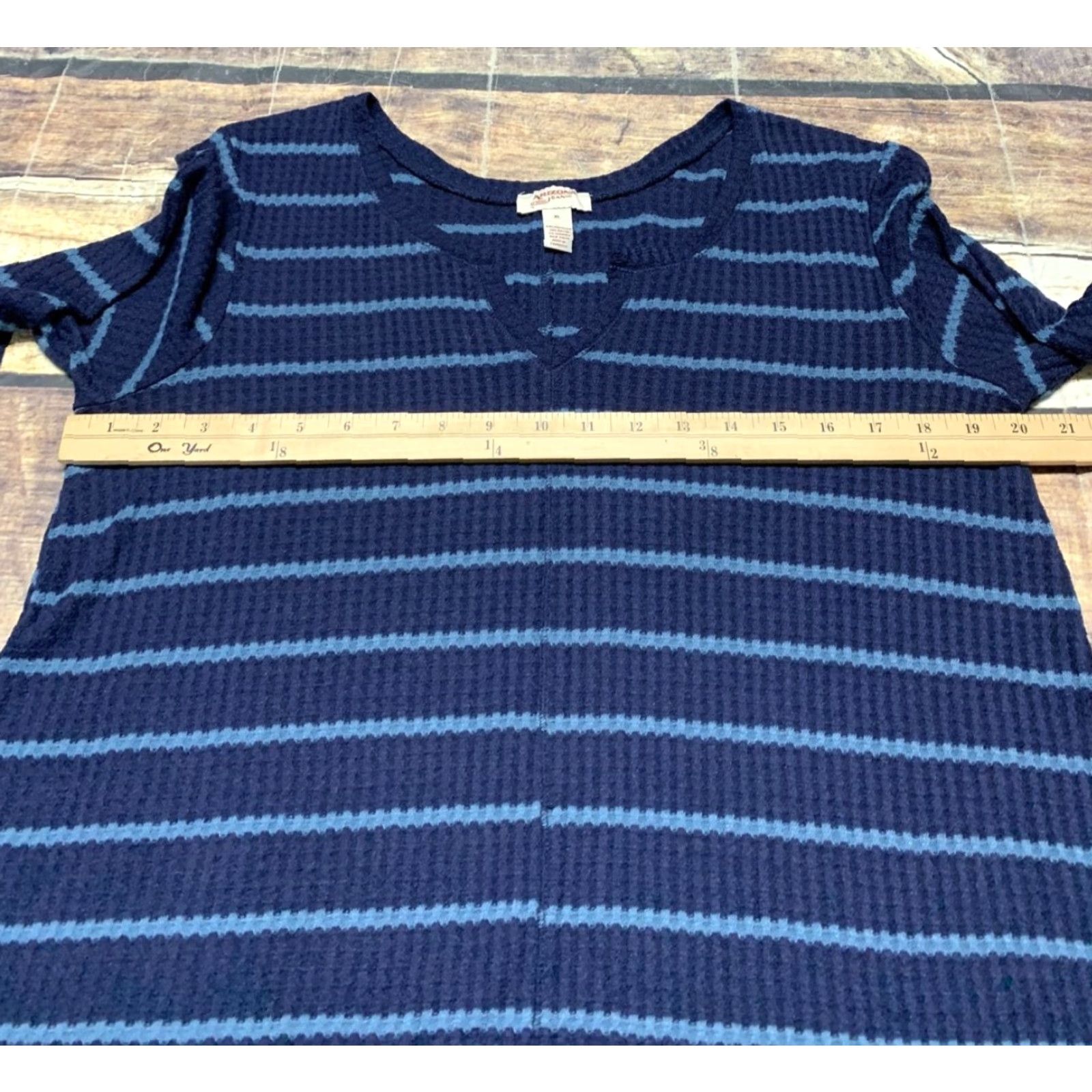 CO Arizona Jeans Co Pullover Top Woman’s XL Blue Strip Knit Sweater Size XL / US 12-14 / IT 48-50 - 3 Thumbnail