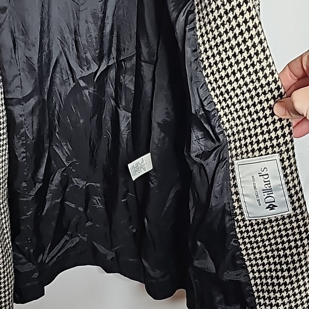 Preston & York Preston & York VINTAGE houndstooth 70% wool coat jacket sz L Size L / US 10 / IT 46 - 7 Thumbnail