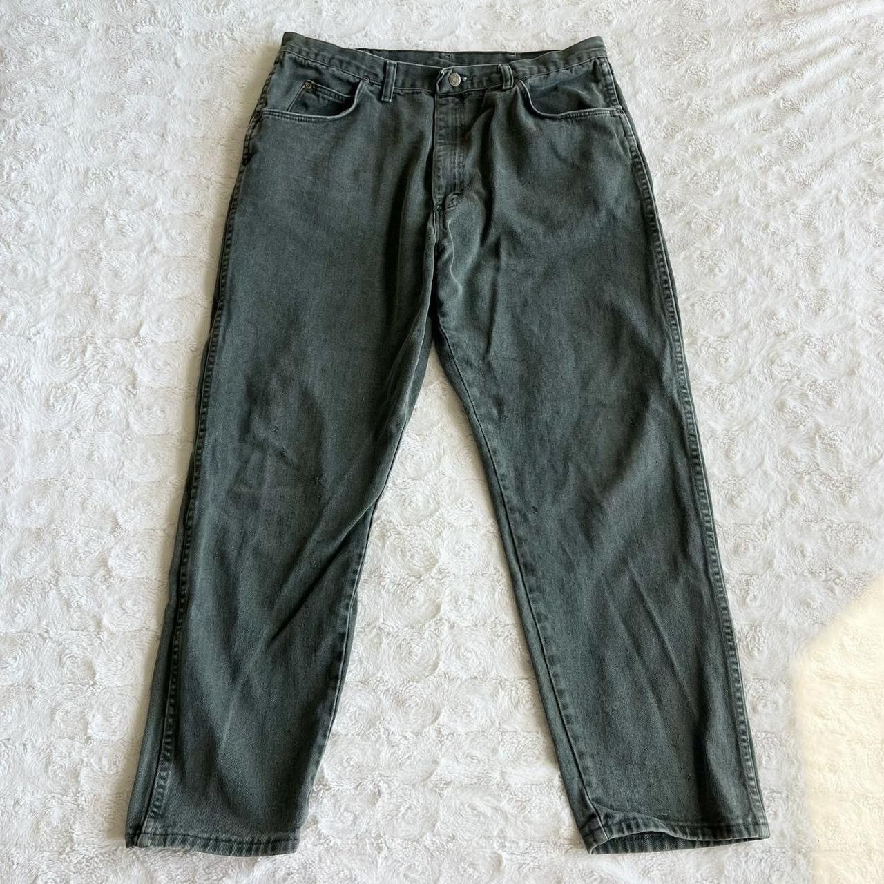 Wrangler Vintage Wrangler Jeans Mens 35x29 *Tag 38x30 Green Straight Size US 35 - 2 Thumbnail