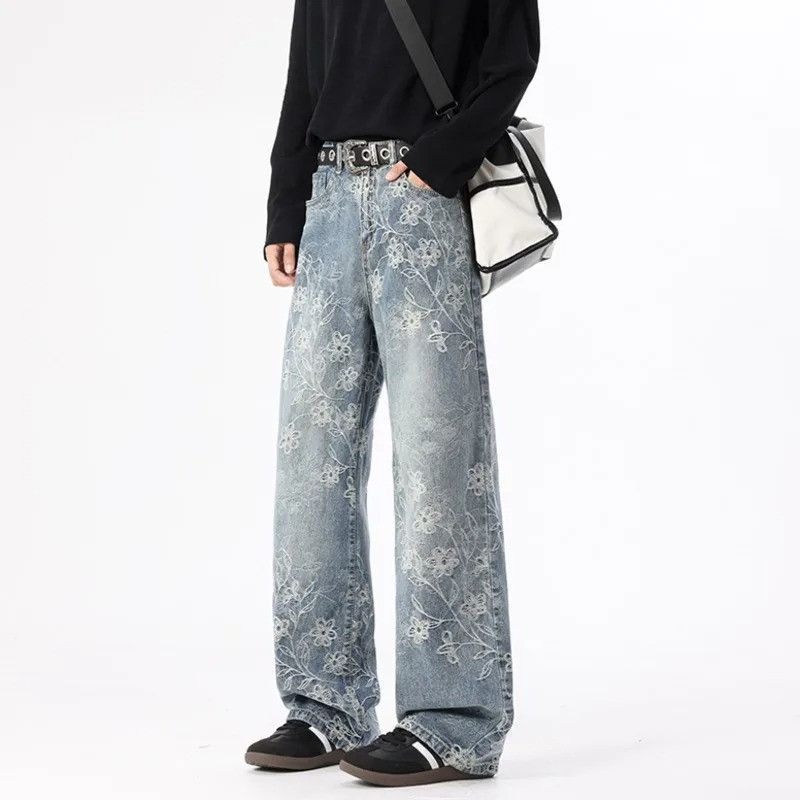 Japanese Brand Jacquard Weave Light Blue Denim Size US 32 / EU 48 - 4 Thumbnail