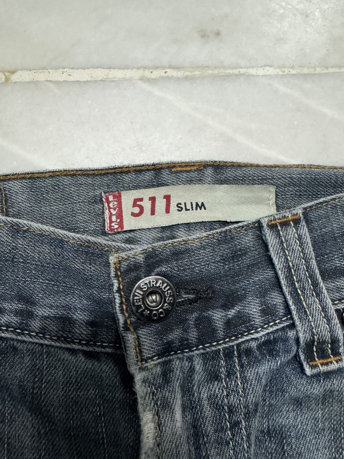 Levi's LEVI'S 511 SLIM VINTAGE Y2K GRUNGE THRASHED RARE Size US 33 - 10 Thumbnail