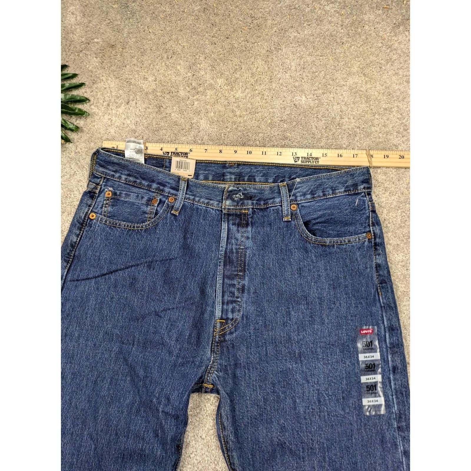 Levi's Levi'S 501 Mens Blue Denim Jeans - Size 36 Size US 36 / EU 52 - 6 Thumbnail