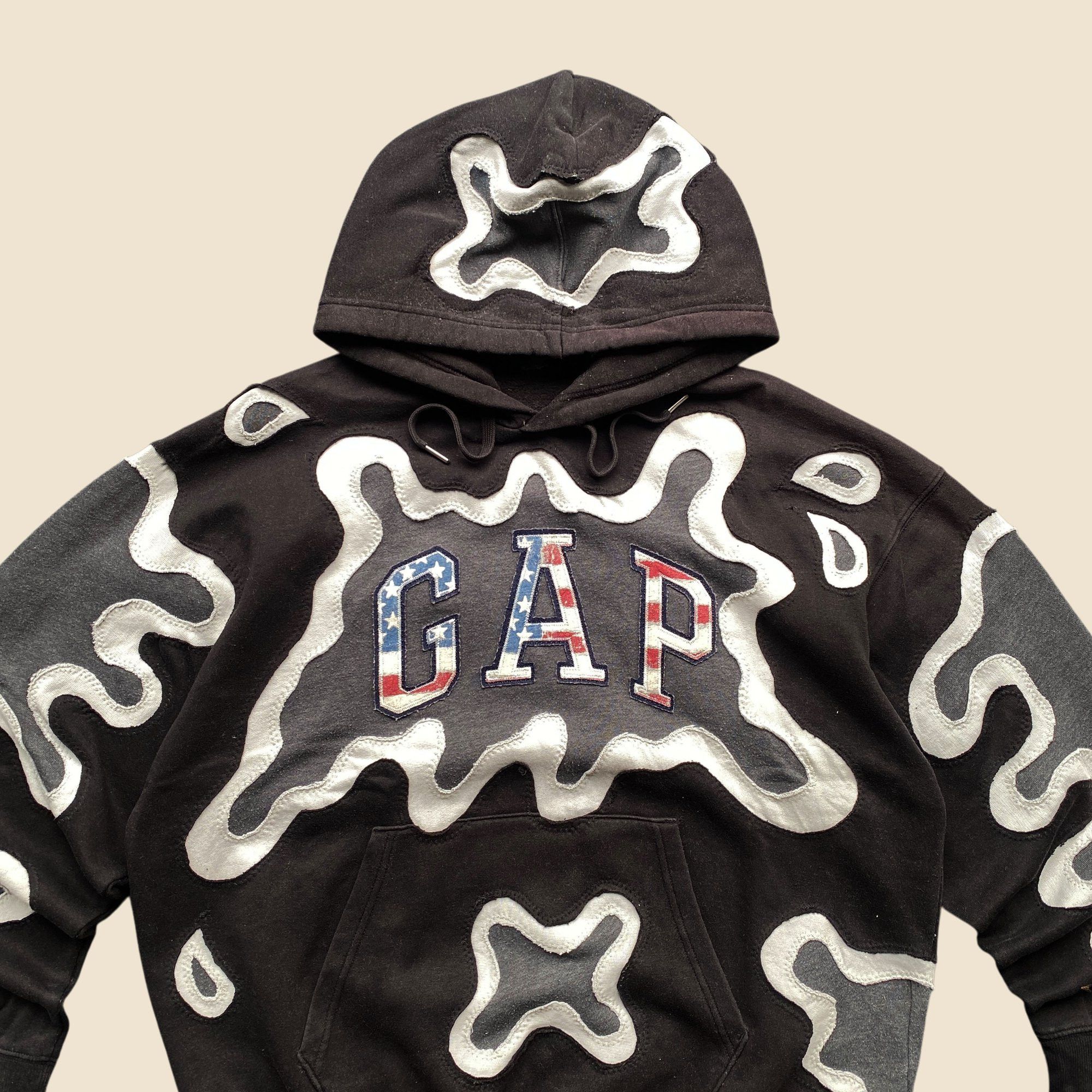 Gap × Handmade 1 OF 1 REWORKED GAP SPLASH 3 LAYERED HOODIE SIZE L Size US L / EU 52-54 / 3 - 4 Thumbnail