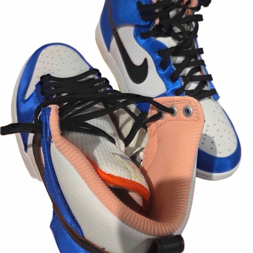 Nike Nike Dunk High Blue Satin | EUC | Sz 8.5W Size US 8.5 / IT 38.5 - 2 Thumbnail