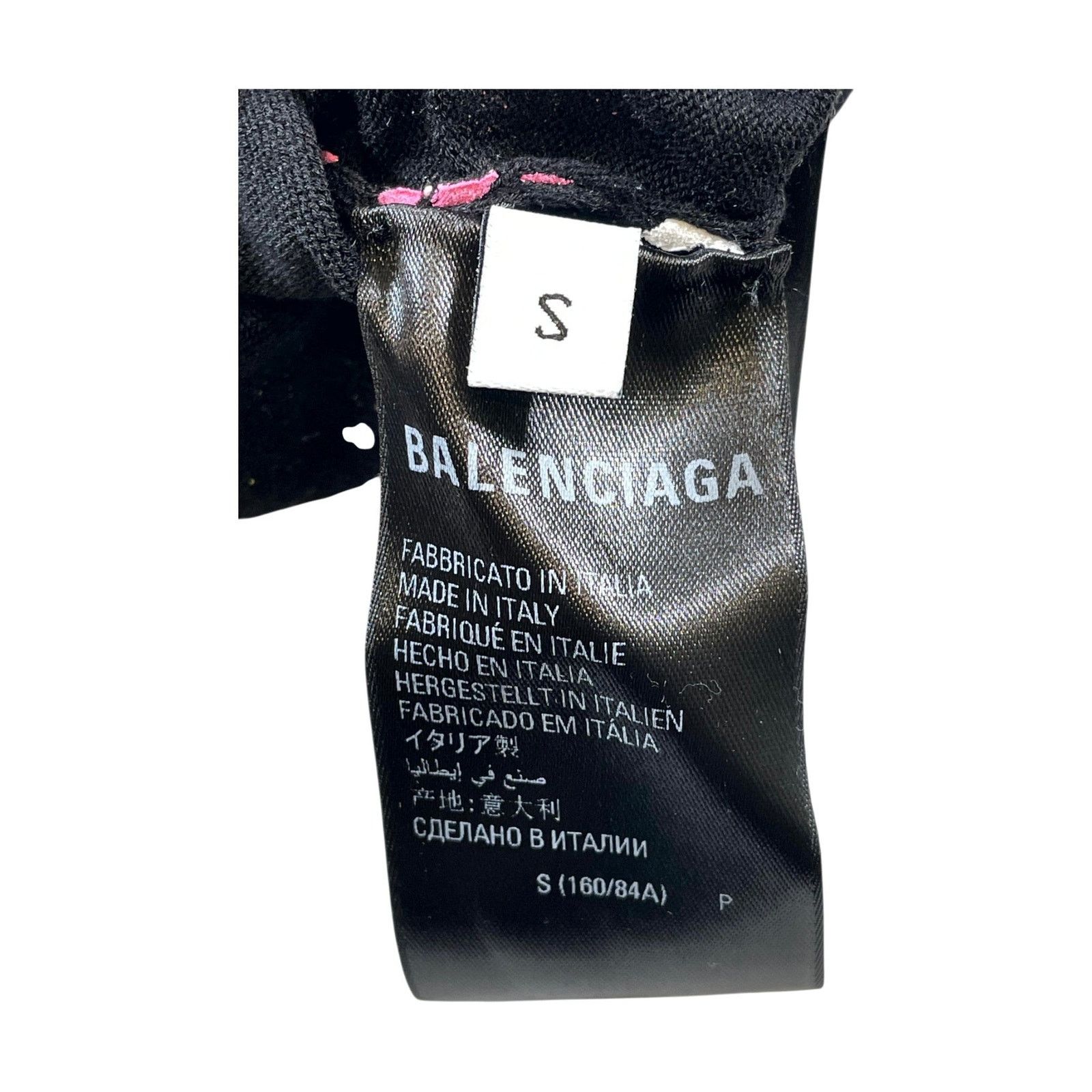 Balenciaga Balenciaga Womens LS Black & Multicolor T Shirt Size S / US 4 / IT 40 - 4 Thumbnail